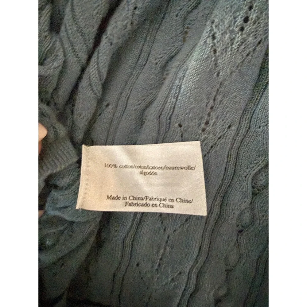 Laura Ashley Womens Blue Cardigan Sweater Cottagecore Feminine Size 12